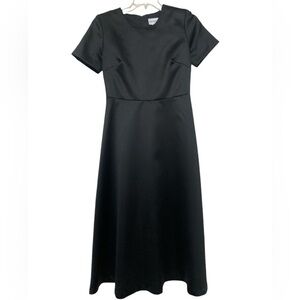 Black full length short sleeve dress size 8
